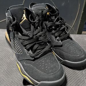 Black and Gold Nike Air Jordans
